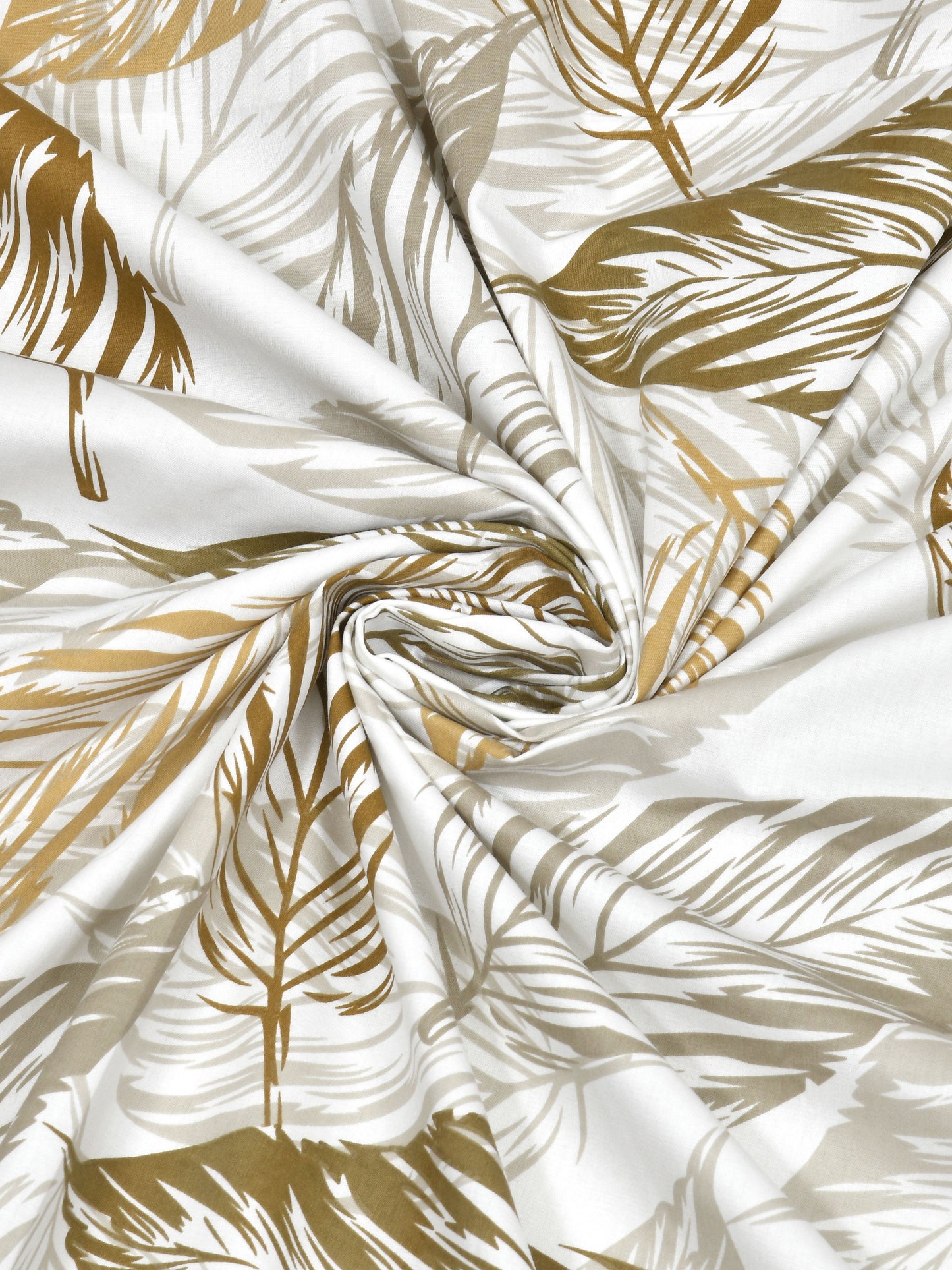 Dreamscape 100% Cotton Floral Bedsheet Set | 180 TC | Mustard