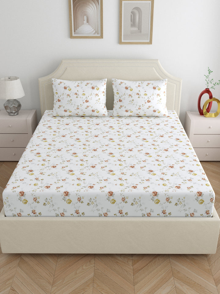 Dreamscape 100% Cotton 300TC Floral Bedsheet Set