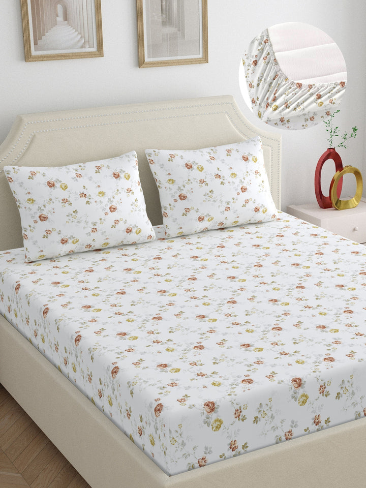 Dreamscape 100% Cotton 300TC Floral Bedsheet Set