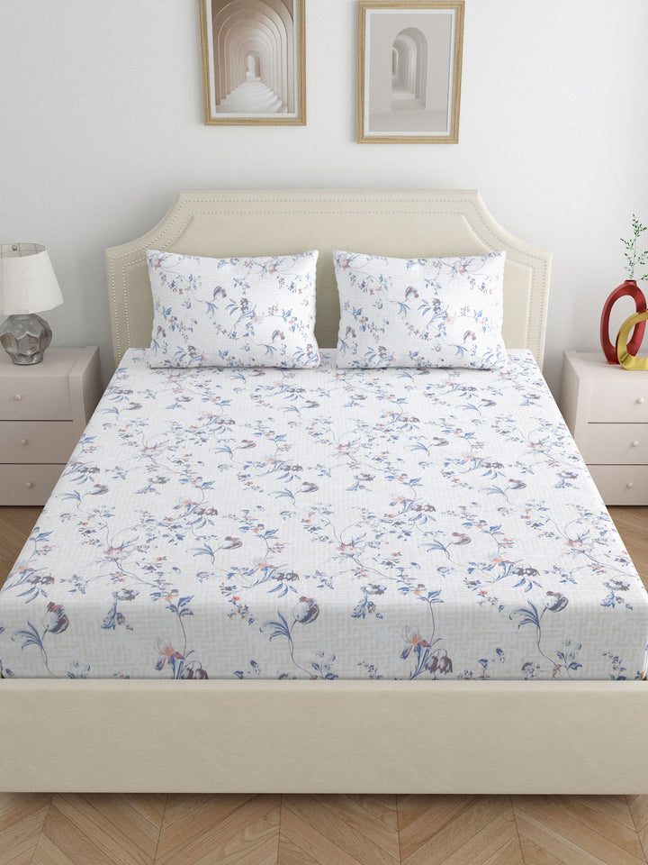 Dreamscape 100% Cotton 250TC Floral Bedsheet Set