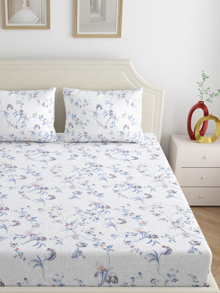 Dreamscape 100% Cotton 250TC Floral Bedsheet Set