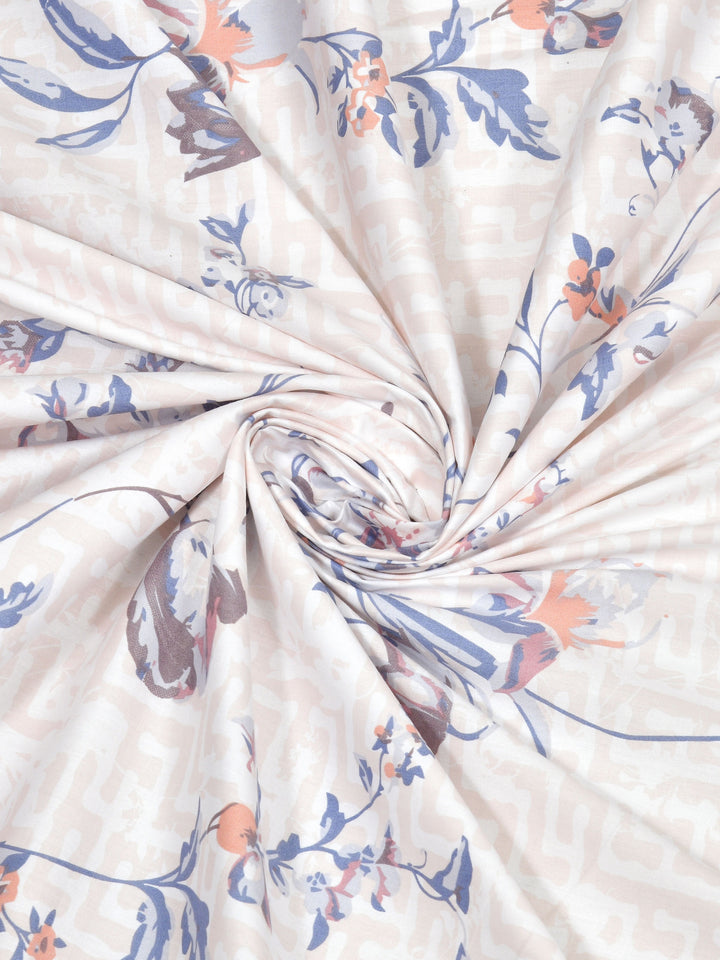 Dreamscape 100% Cotton Floral Bedsheet Set | 250 TC | Pink
