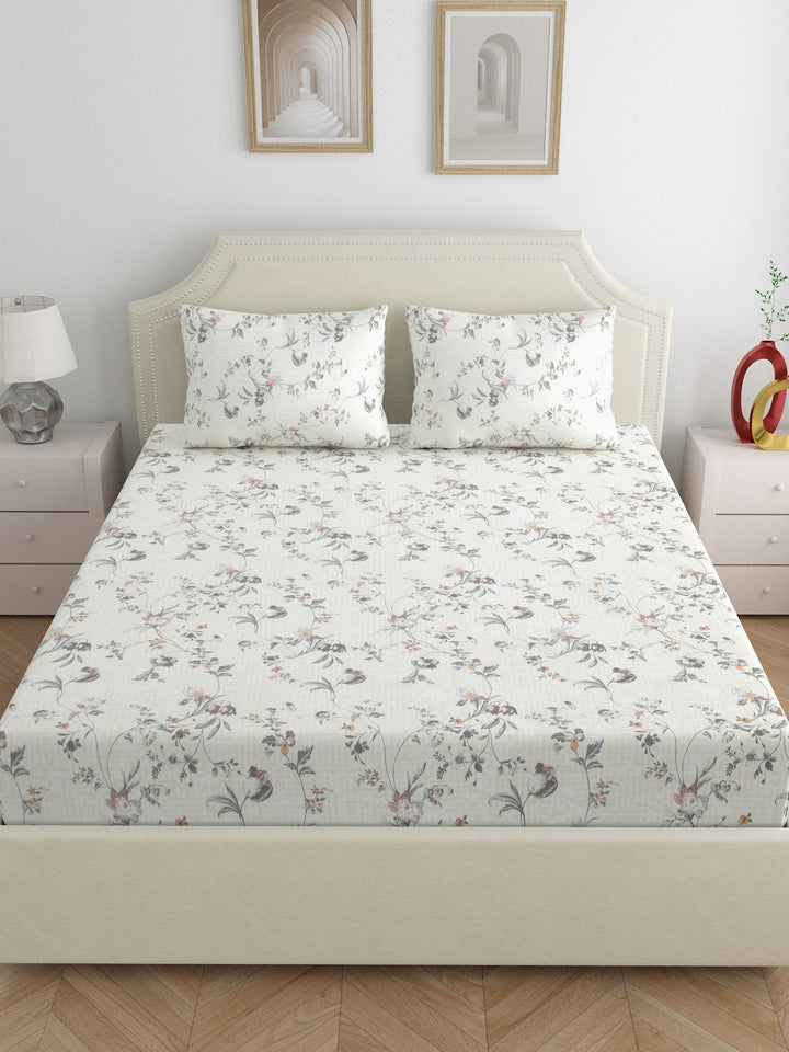 Dreamscape 100% Cotton 250TC Floral Bedsheet Set