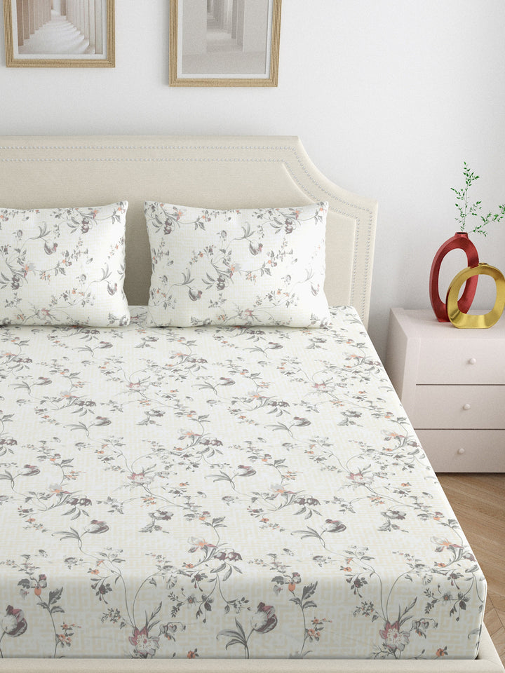 Dreamscape 100% Cotton 250TC Floral Bedsheet Set
