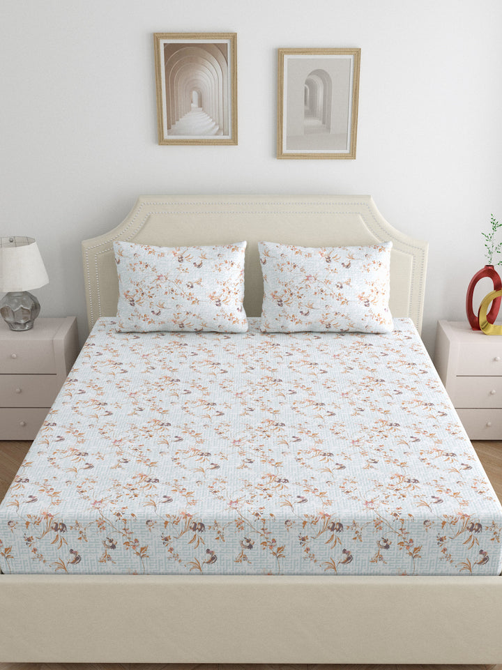 Dreamscape 100% Cotton 250TC Floral Bedsheet Set