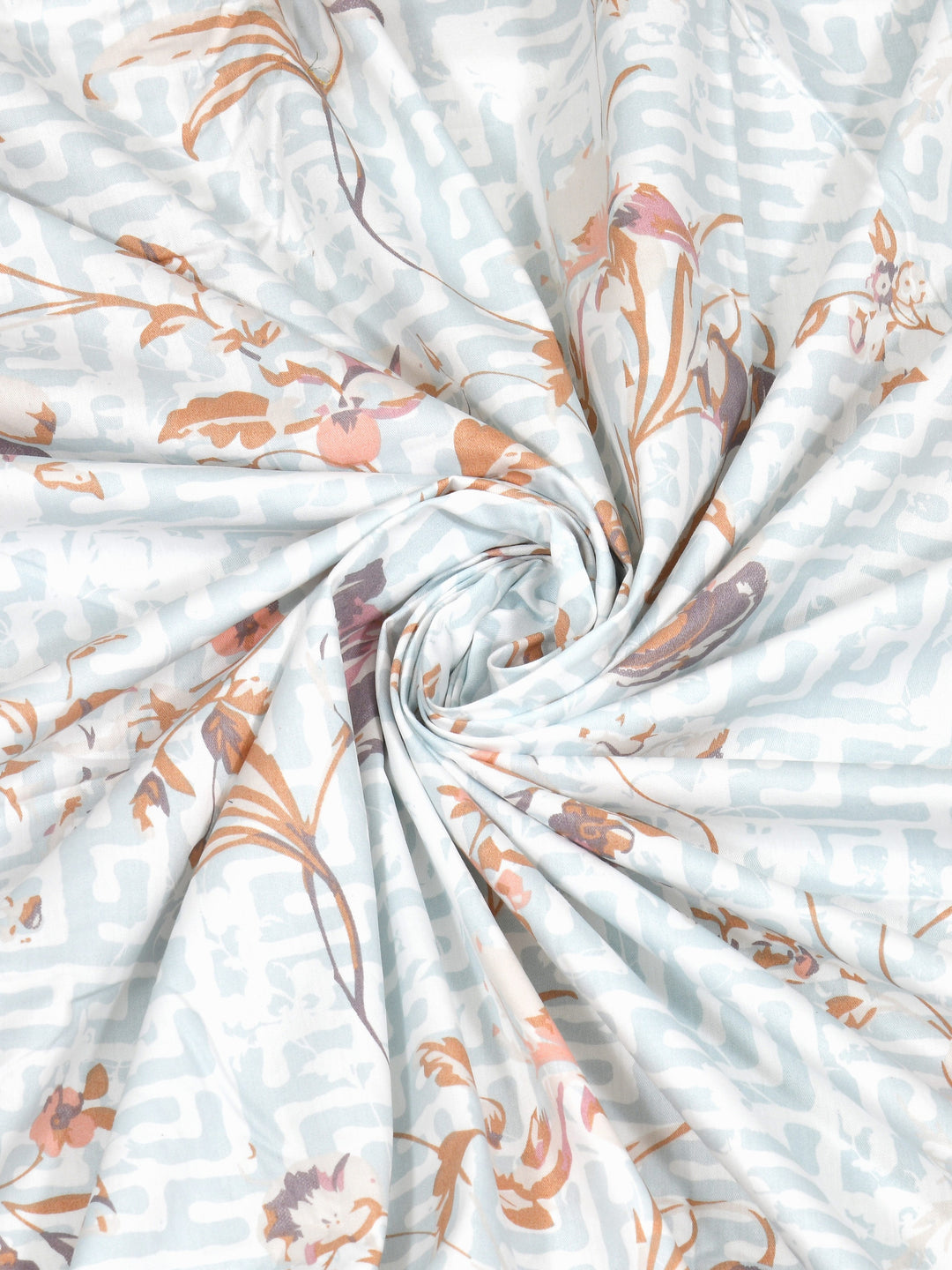 Dreamscape 100% Cotton Floral Bedsheet Set | 250 TC | Sea Green