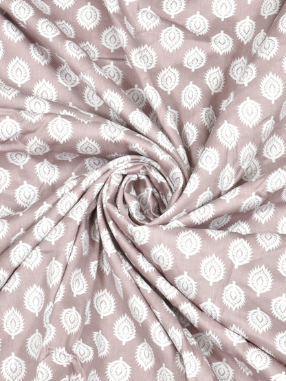 Dreamscape 100% Cotton Abstract Bedsheet Set | 250 TC | Brown