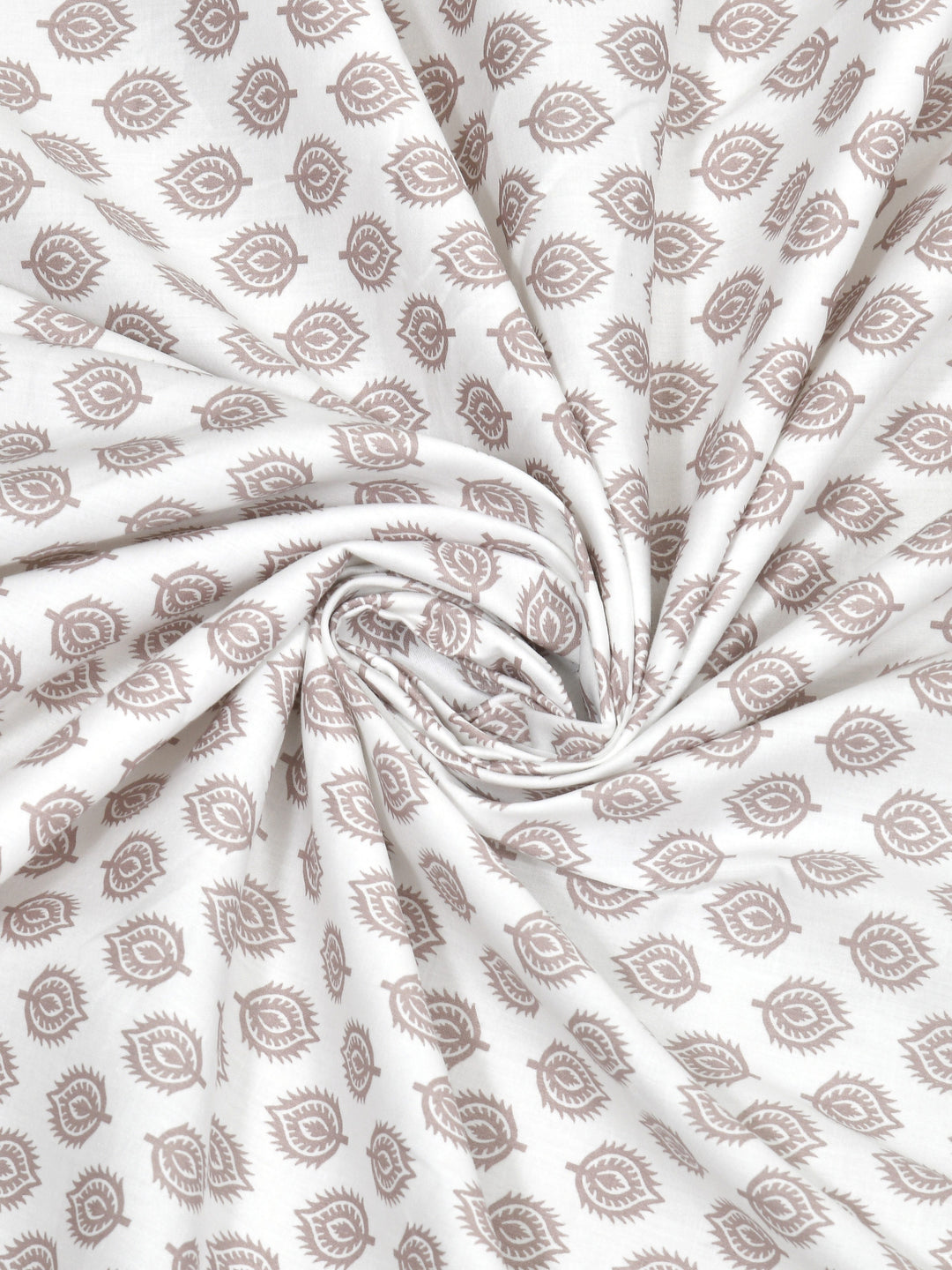 Dreamscape 100% Cotton Abstract Bedsheet Set | 250 TC | Brown