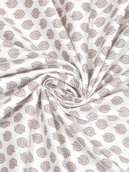 Dreamscape 100% Cotton Abstract Bedsheet Set | 250 TC | Brown