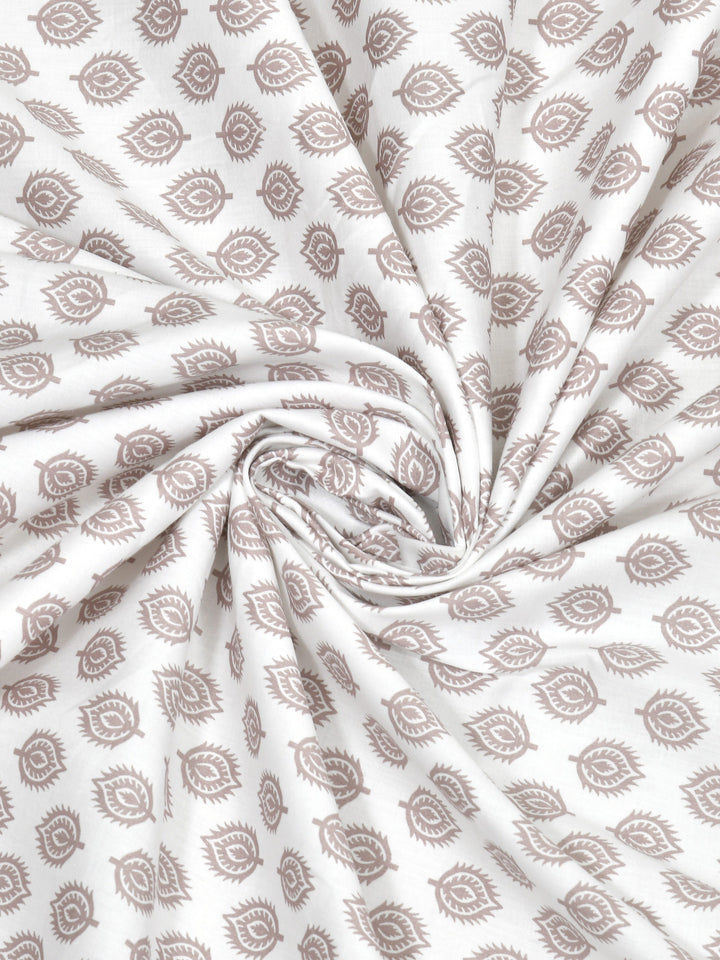 Dreamscape 100% Cotton Abstract Bedsheet Set | 250 TC | Brown