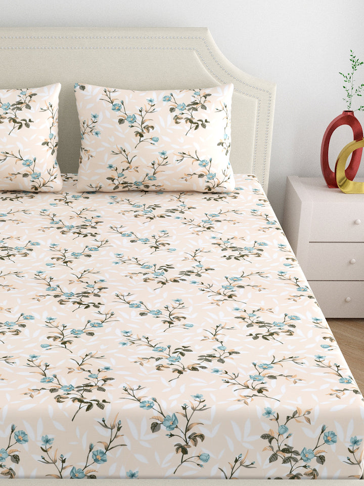 Dreamscape 100% Cotton 200TC Floral Bedsheet Set