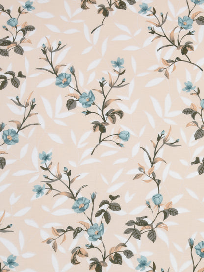 Dreamscape 100% Cotton Floral Bedsheet Set | 200 TC | Peach