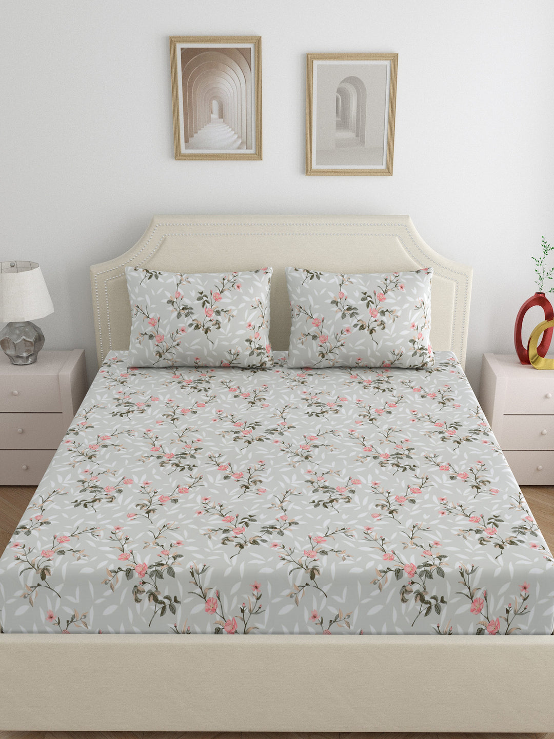 Dreamscape 100% Cotton 200TC Floral Bedsheet Set