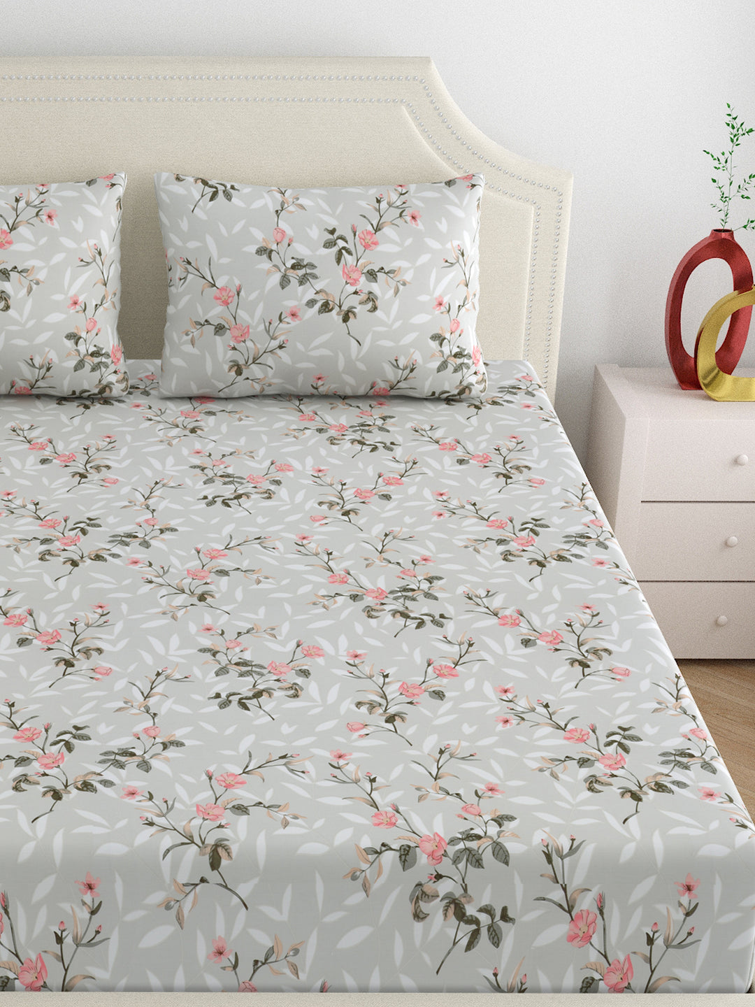 Dreamscape 100% Cotton 200TC Floral Bedsheet Set
