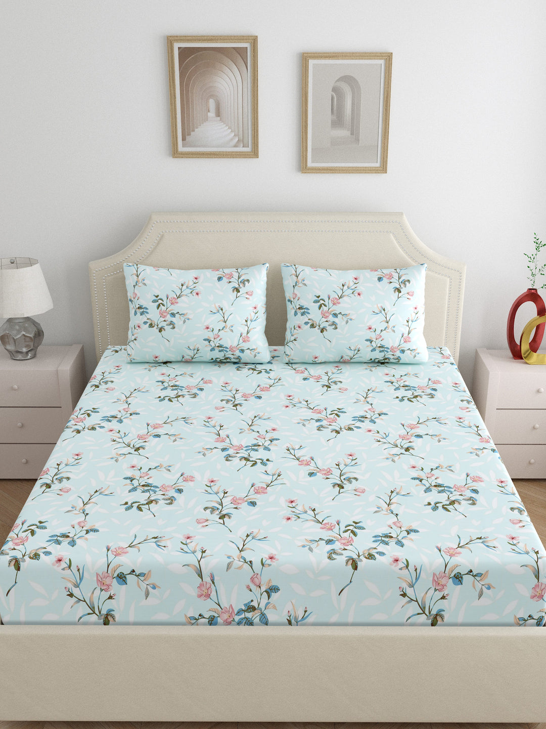 Dreamscape 100% Cotton 200TC Floral Bedsheet Set