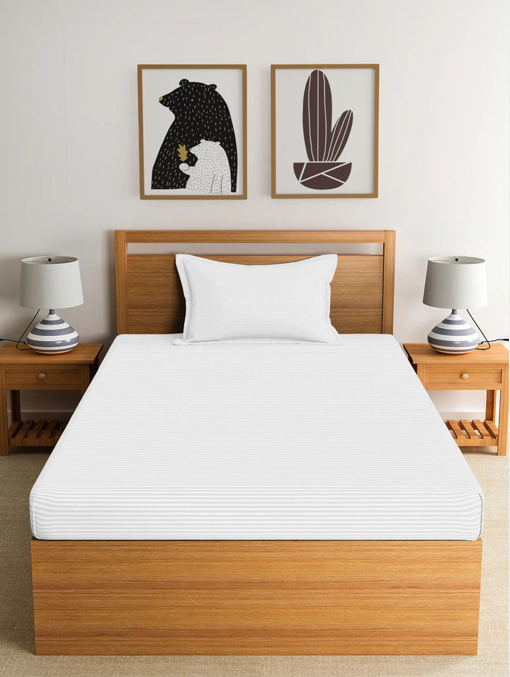 Dreamscape 100% Cotton Stripe Bedsheet Set