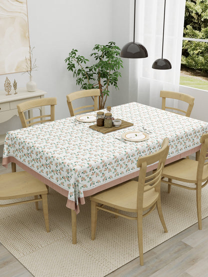 Home Ecstasy 100% Cotton 150 GSM TC Floral Large Table Cover