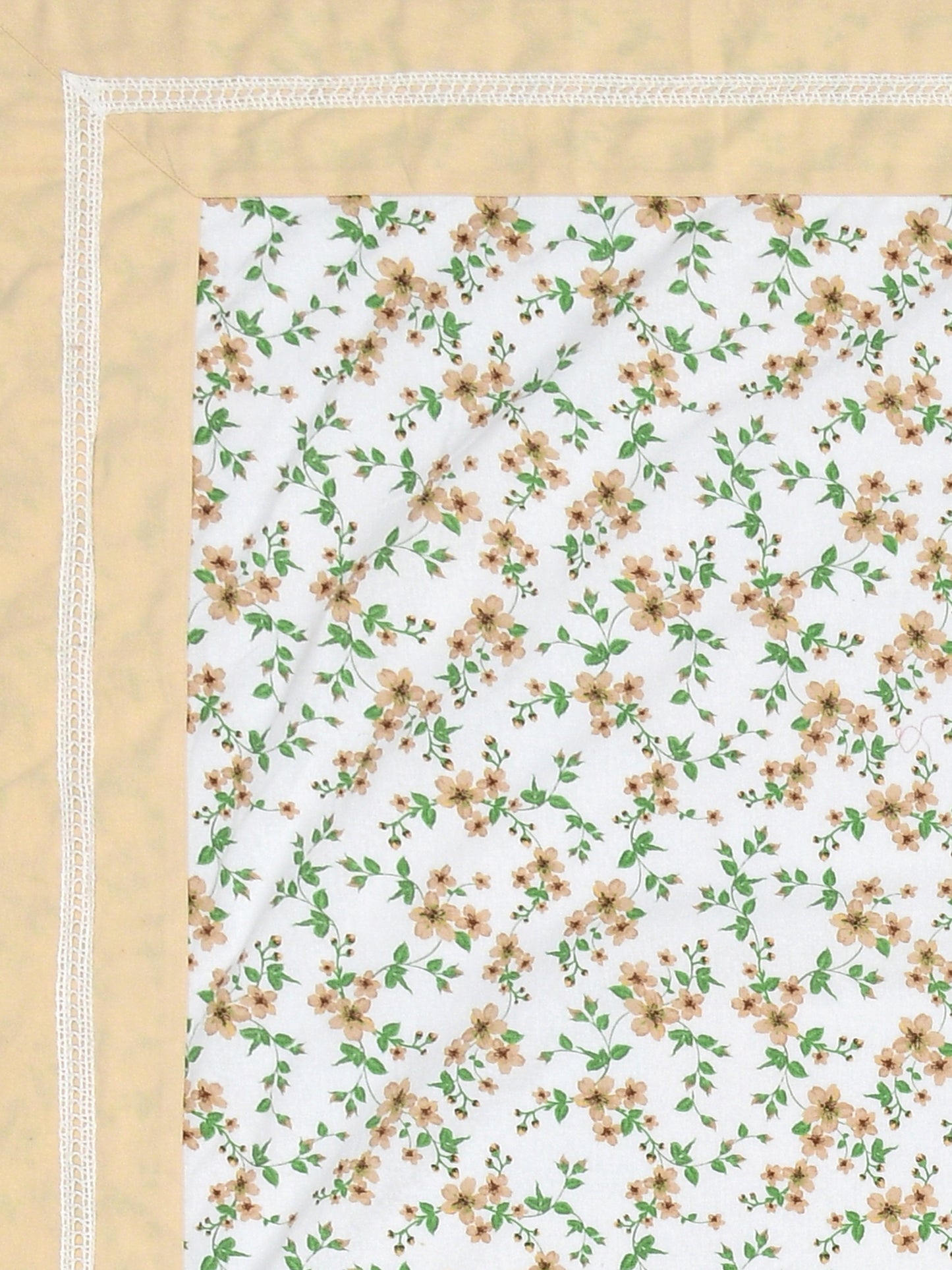 Home Ecstasy 100% Cotton 150 GSM TC Floral Large Table Cover