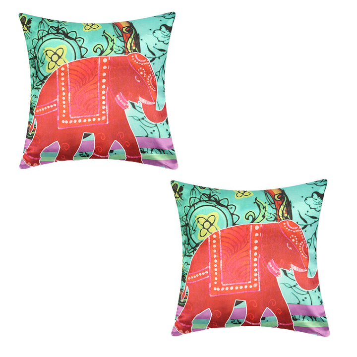 Dreamscape 100% Polyester Printed Multi Cushion Cover 16"x16" (Set of 2)