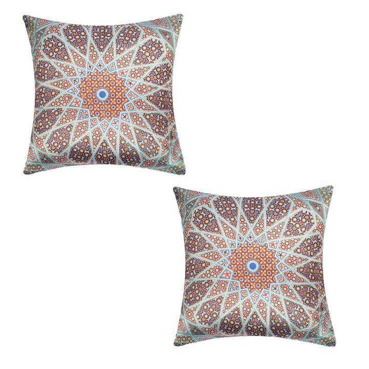 Dreamscape 100% Polyester Printed Multi Cushion Cover 16"x16" (Set of 2)